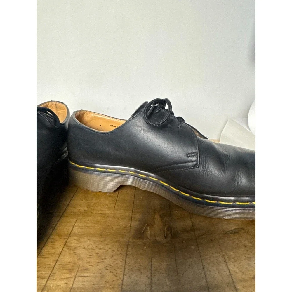 Vintage Dr Martens AW 1484 Made in England Black Leather Oxford Men’s US 8 UK 7
